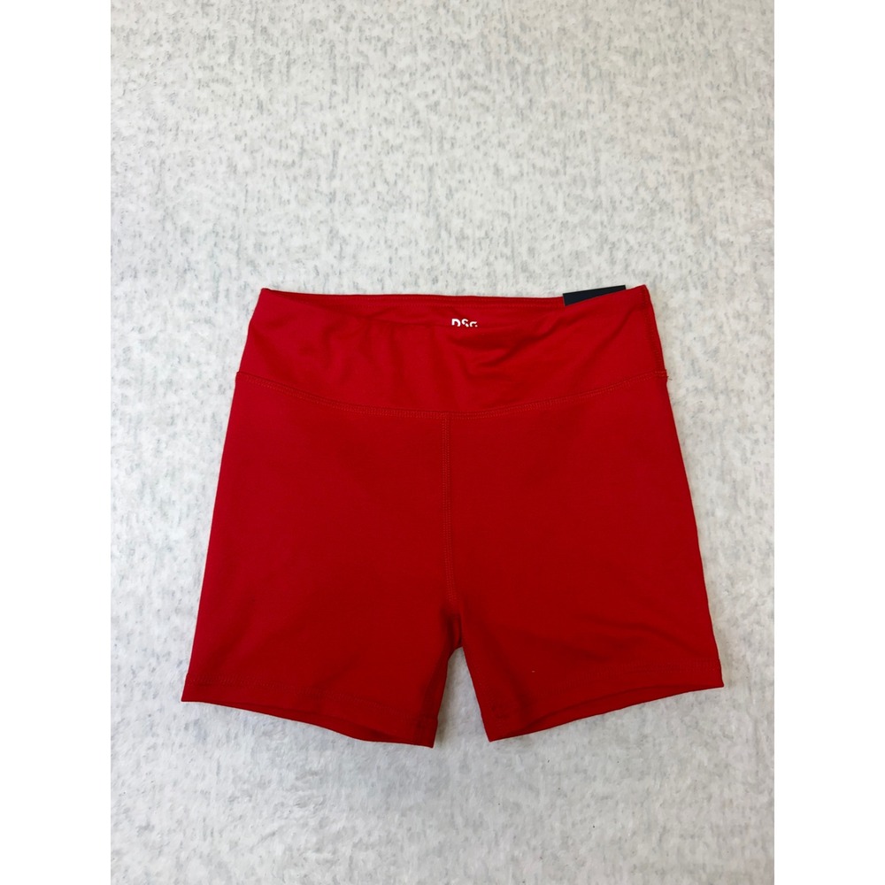 DSG Girls Performance Mid Rise Shortie Red Athletic Shorts Size Medium NWT